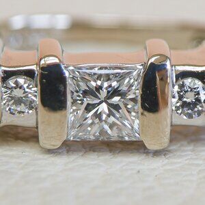 Vintage 14K White Gold Fair Trade Diamond Ring — ~0.75ctw, Heavy Band, Size 6.5